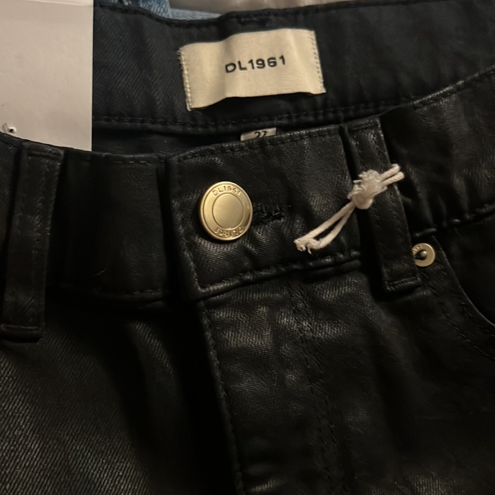 DL1961 Black Wide Leg Flare Jeans - Picture 8 of 9